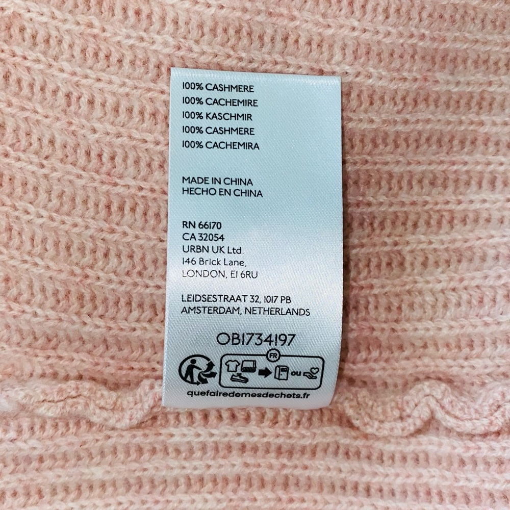 By Anthropologie Cowl-Neck Cashmere Sweater Vest in Pink Rose - Picture 9 of 9